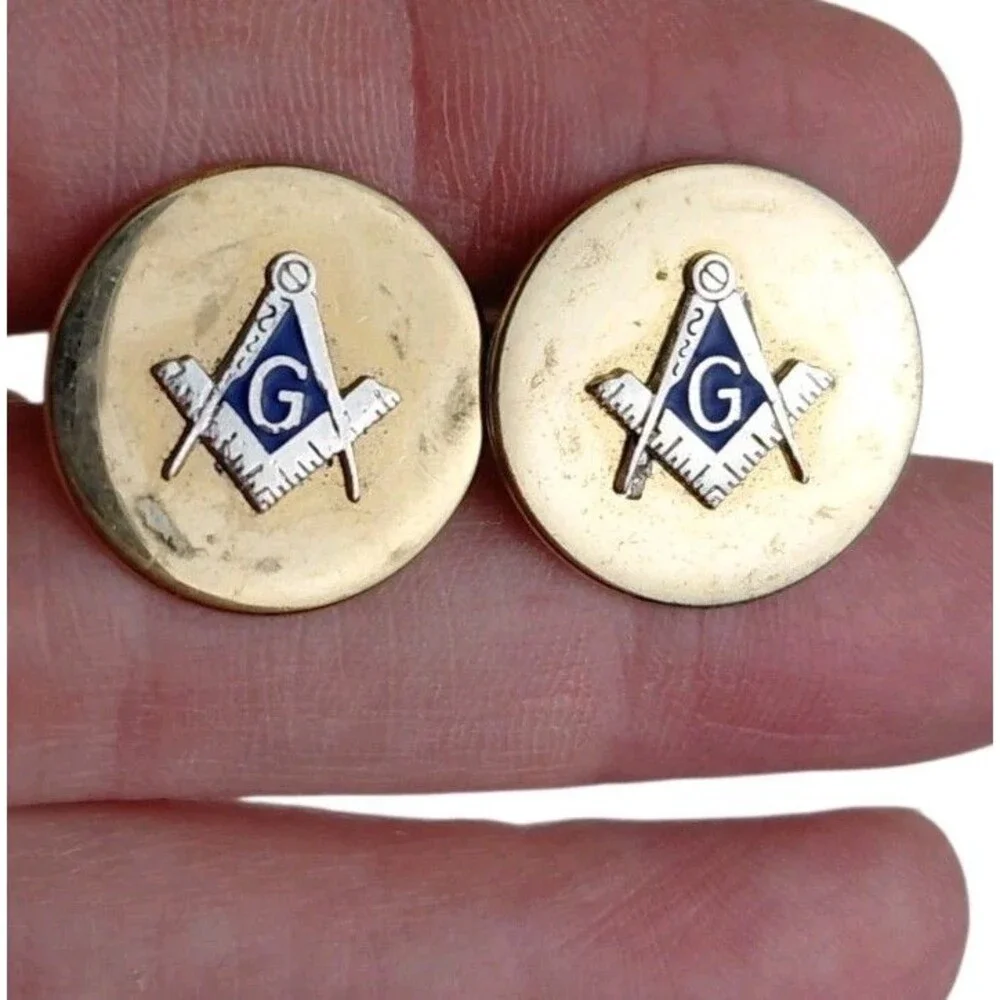 VTG SWANK Masonic Set of Tie Clasp and Cuff Links
